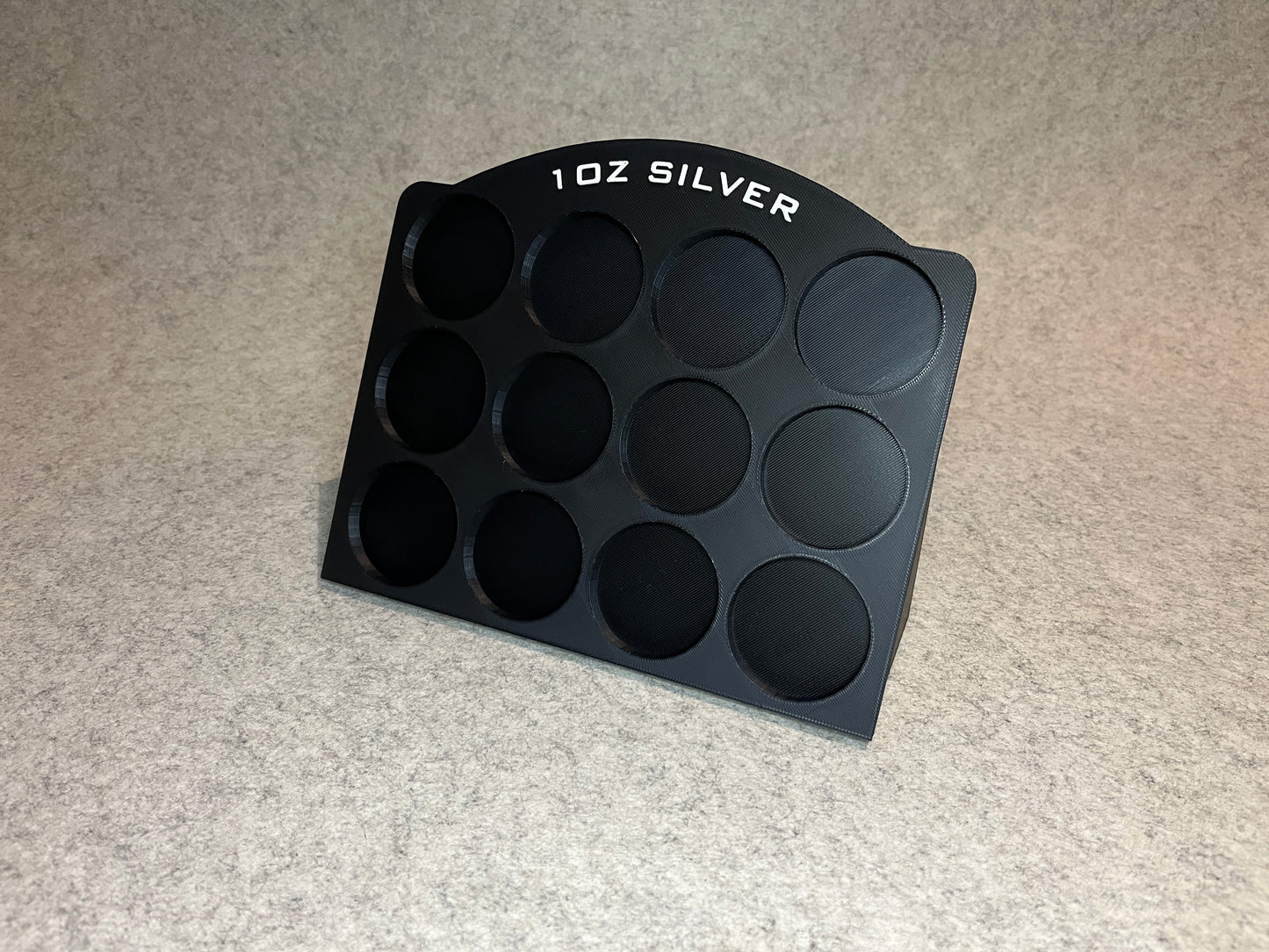 Display ställ för 12st 1oz silvermynt samling