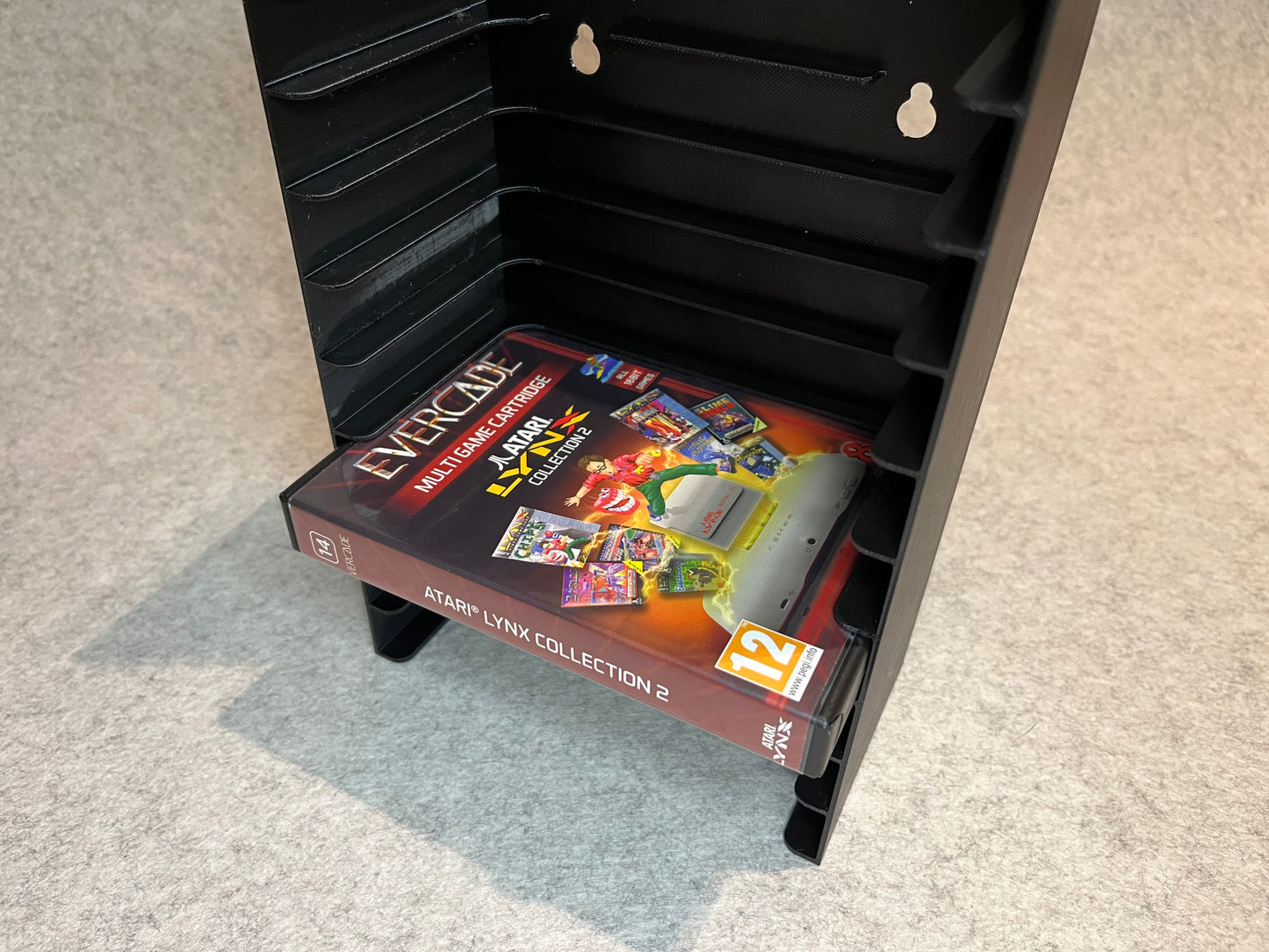 Vägghållare / spelställ för 10 spel för Evercade VS / Exp