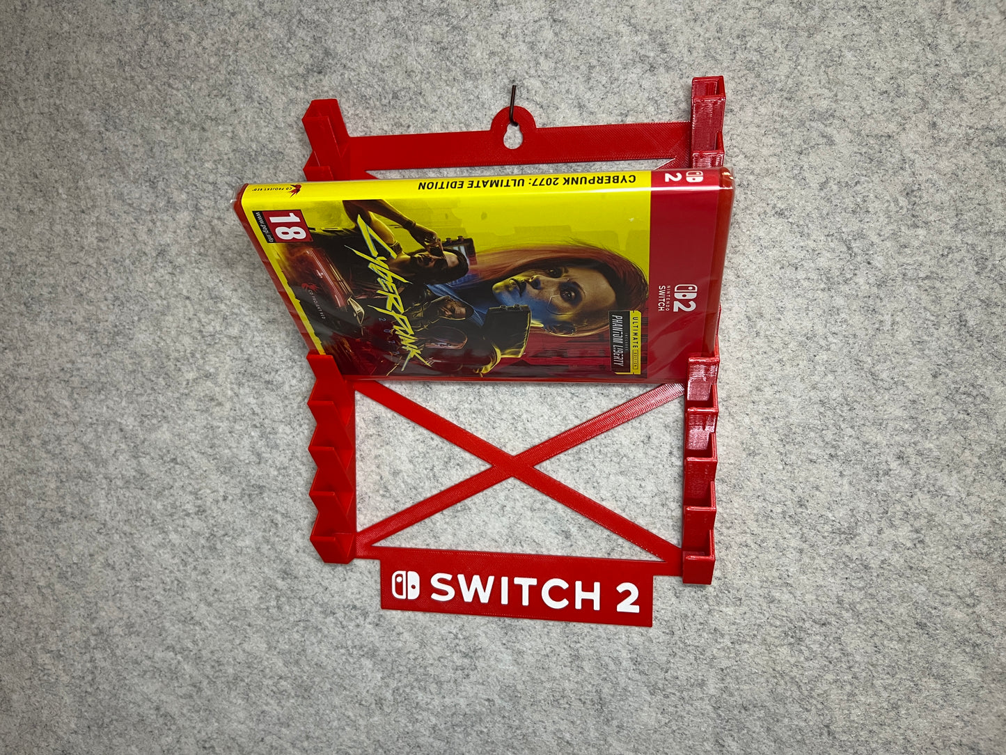 Vägghållare / spelställ för 10 spel till Nintendo Switch 2