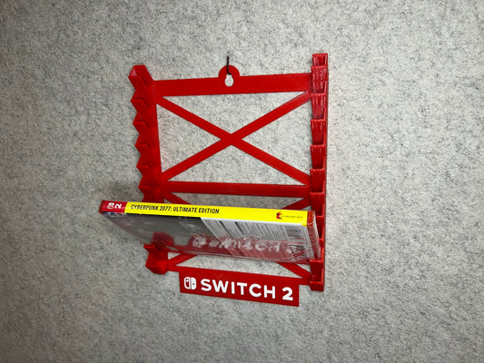 Vägghållare / spelställ för 10 spel till Nintendo Switch 2
