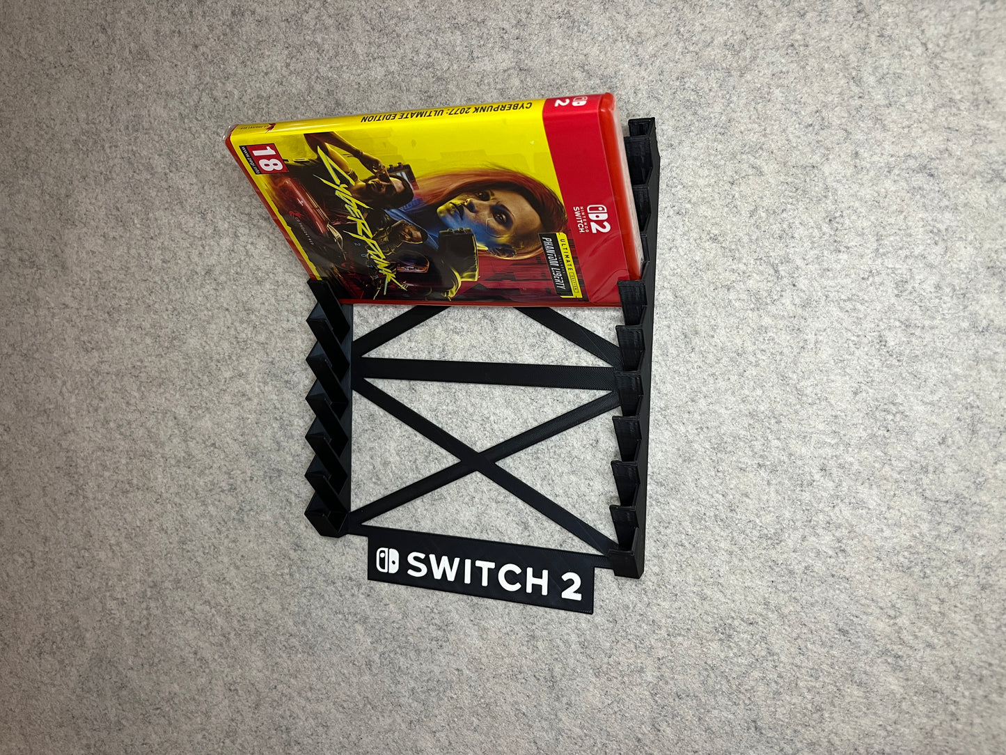 Vägghållare / spelställ för 10 spel till Nintendo Switch 2