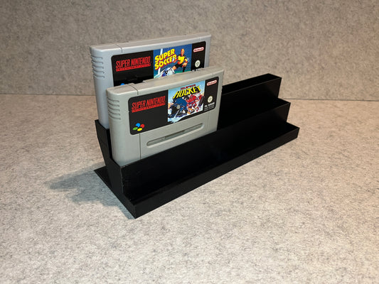 Spelställ för 6 SNES-kassetter - trappstegsdesign