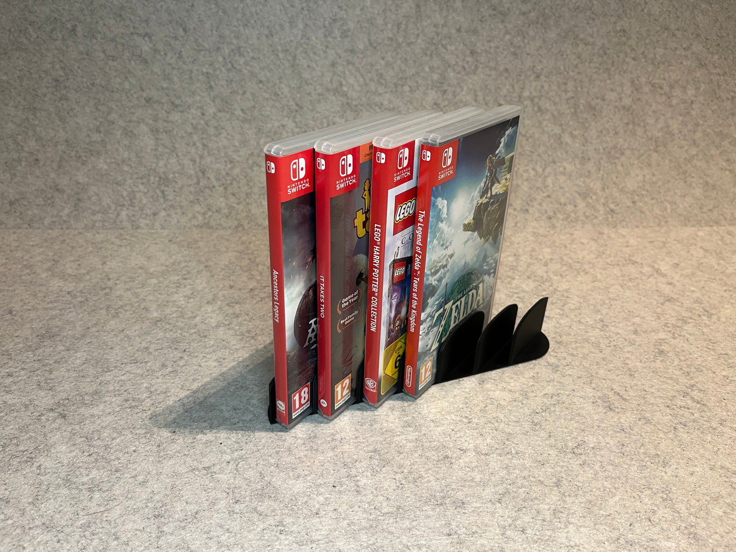 Display ställ för 6 Nintendo Switch spel
