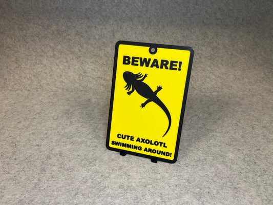 Väggdekor axolotl - Beware Cute Axolotl
