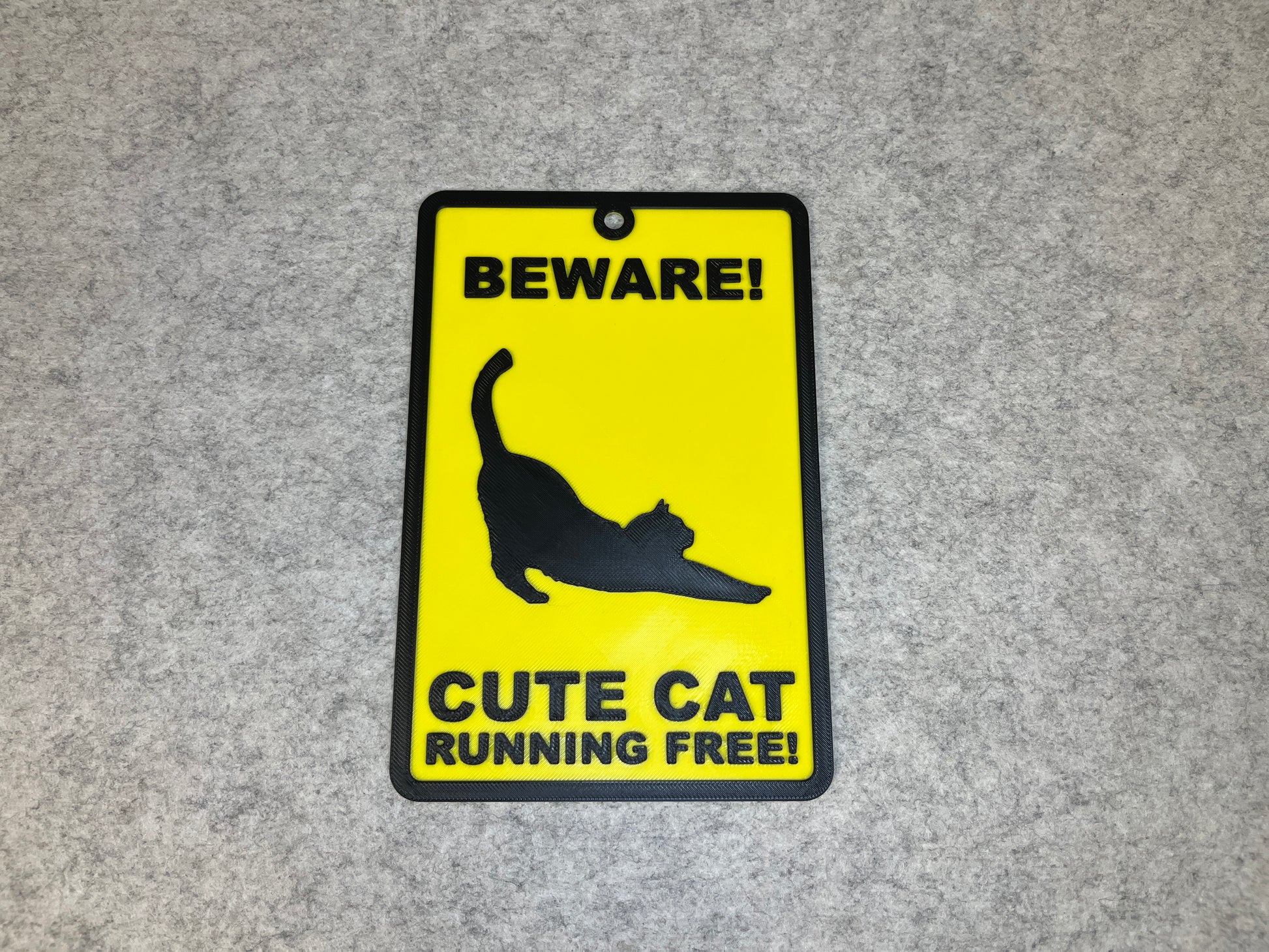 Väggdekor katt - Beware Cute Cat – bild 3