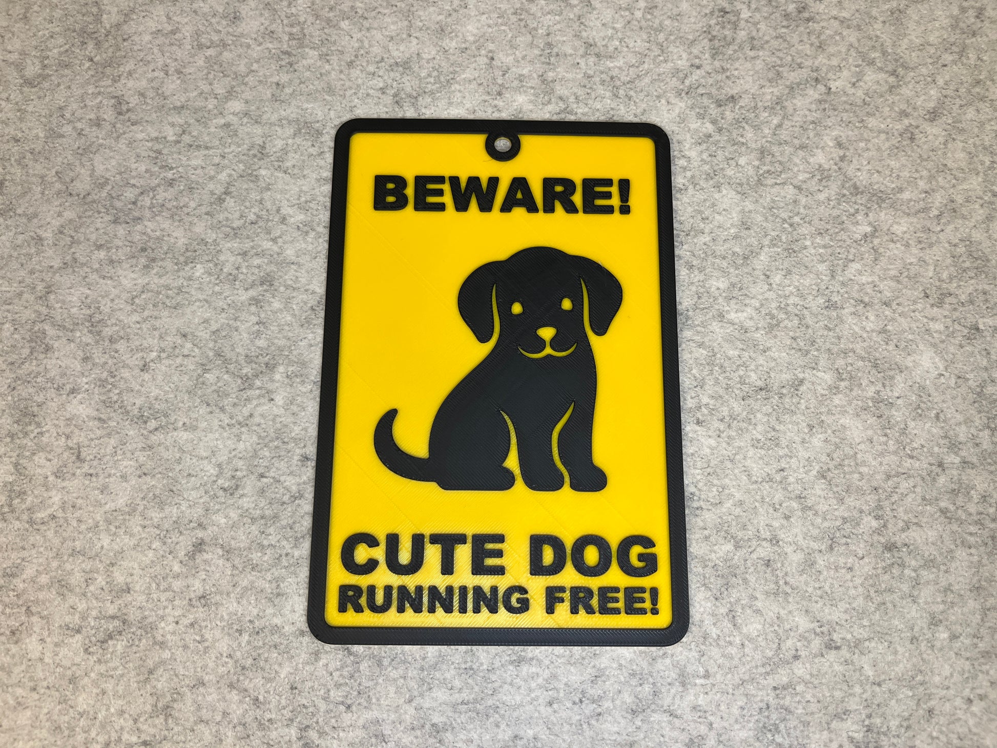 Väggdekor hund - Beware Cute Dog – bild 3