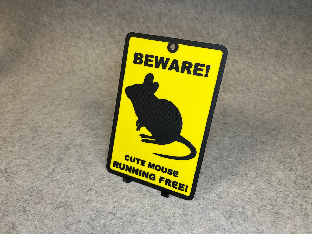 Väggdekor mus - Beware Cute Mouse – bild 2